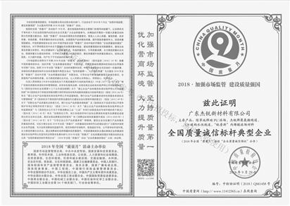 全国质量诚信标杆典型企业